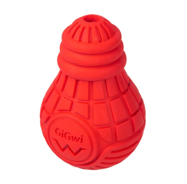 Игрушка для собак GiGwi Bulb Rubber, Лампочка резиновая, резина, M, красная