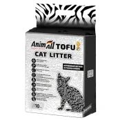 Соєвий наповнювач AnimAll Tofu Carbon для котів, з активованим вугіллям, 10 літрів (4.66 кг)