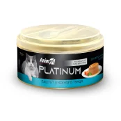 Влажный корм AnimAll Platinum для взрослых кошек, нежный паштет из тунца, 70 г