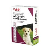 Краплі Veko Ассуріті Плюс проти паразитів для собак до 4 кг, 0.4 мл, ціна за 1 піпетку