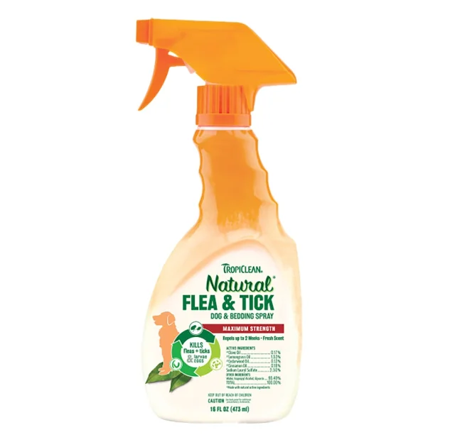 Спрей Natural Flea&Tick "Максимальная сила", для собак, от блох и клещей, 473 мл