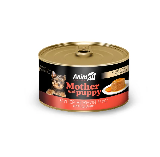 Вологий корм AnimAll легкий старт годування, для собак та цуценят, мус, 195 г