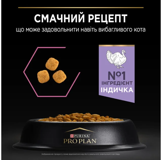 Сухой корм Purina Pro Plan Cat Delicate Turkey для кошек с чувствительным пищеварением, с индейкой, 400 г