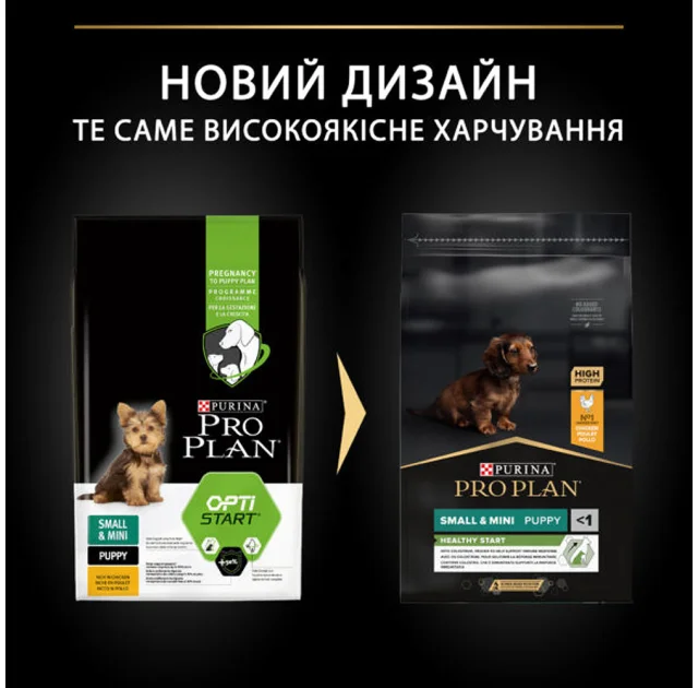 Сухой корм Purina Pro Plan Puppy Small&Mini Optistart для щенков мелких пород, с курицей, 7 кг