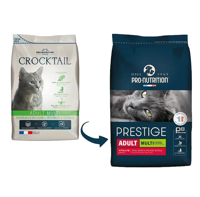 Сухой корм Pro-Nutrition Flatazor Prestige Cat Adult Multi для взрослых кошек, с птицей и овощами, 10 кг