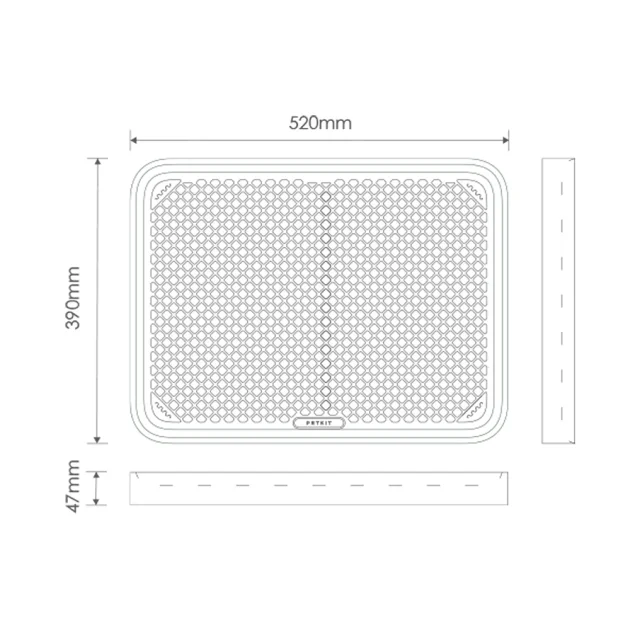 Туалет Petkit Pura Dog Toilet для собак, 52×39×4.7 см, серый