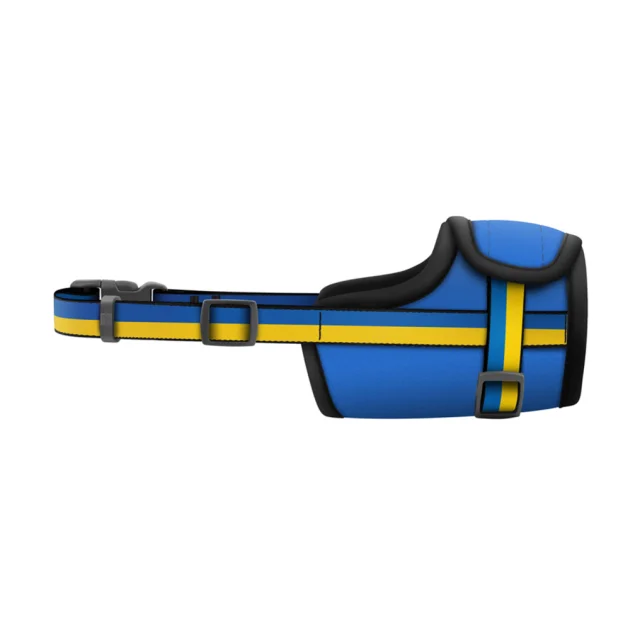 Намордник Waudog Nylon для собак, малюнок "Colors of freedom" пластиковий фастекс, розмір XL, 35-43 см
