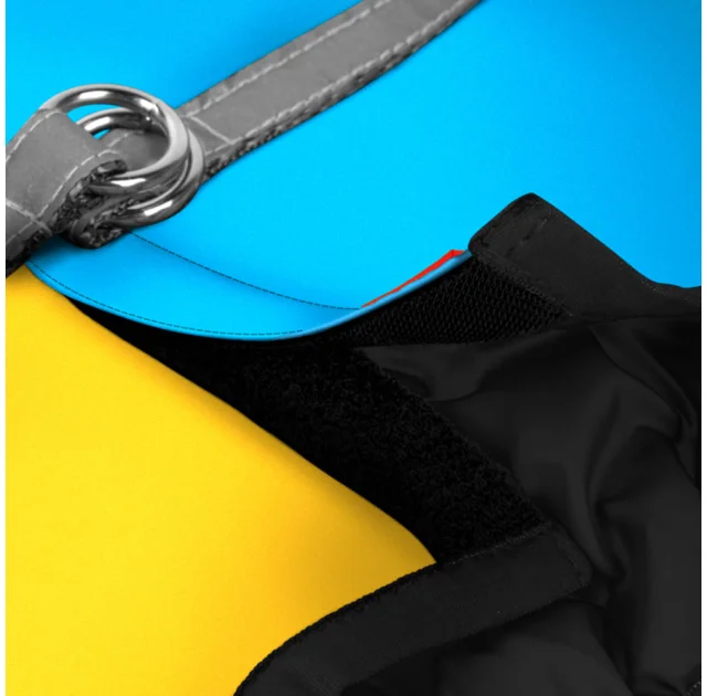 Шлей м'який Waudog Clothes з QR паспортом для собак, малюнок "Colors of freedom", XS2, 28-31 см, З 20-22 см