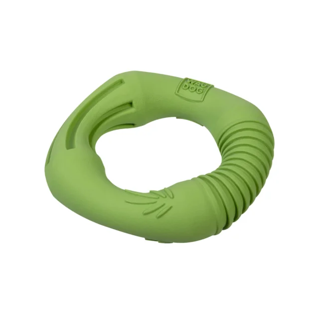 Іграшка Waudog Fun Natural для собак Кільце, біорозкладна гума, 12 см, зелена
