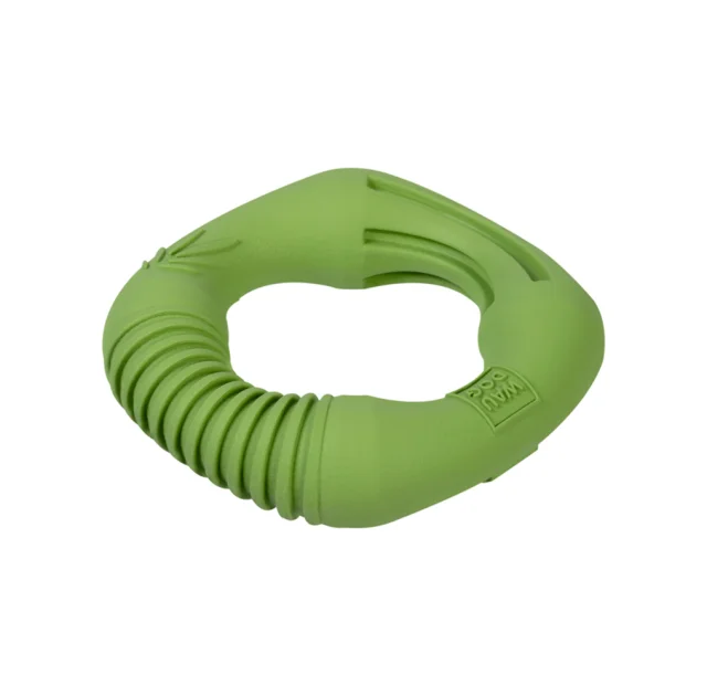 Іграшка Waudog Fun Natural для собак Кільце, біорозкладна гума, 12 см, зелена