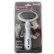 Массажная щетка AnimAll Groom для животных, голубая