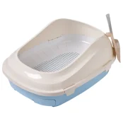 Туалет з сіткою AnimAll P 1061 для дорослих котів, 56×40×21, блакитний