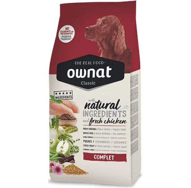 Сухой корм Ownat Classic Complete with Chicken для взрослых собак, с курицей, 20 кг