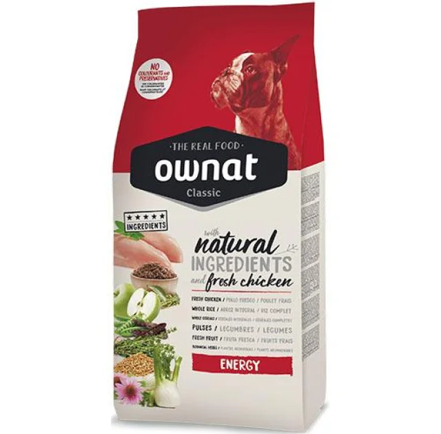Сухой корм Ownat Classic Energy Dog для взрослых собак с высоким уровнем физической активности, 4 кг
