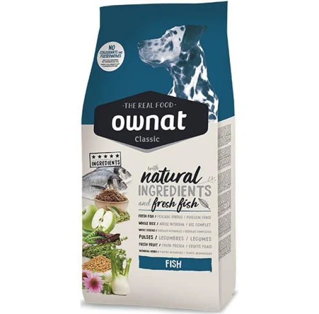 Сухой корм Ownat Classic Fish для взрослых собак, с рыбой, 20 кг