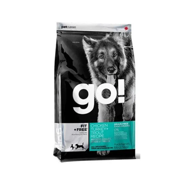Беззерновой корм GO! Fit + Free All Life для щенков и взрослых собак, индейка/курица, 2.72 кг