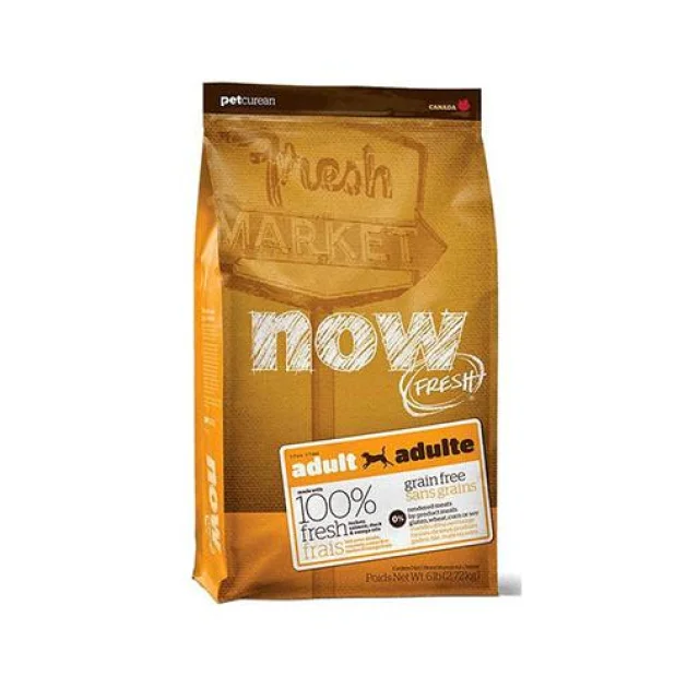 Беззерновой корм NOW Fresh Adult Recipe Grain Free для дорослих собак, з індичкою, качкою та лососем, 2.72 кг