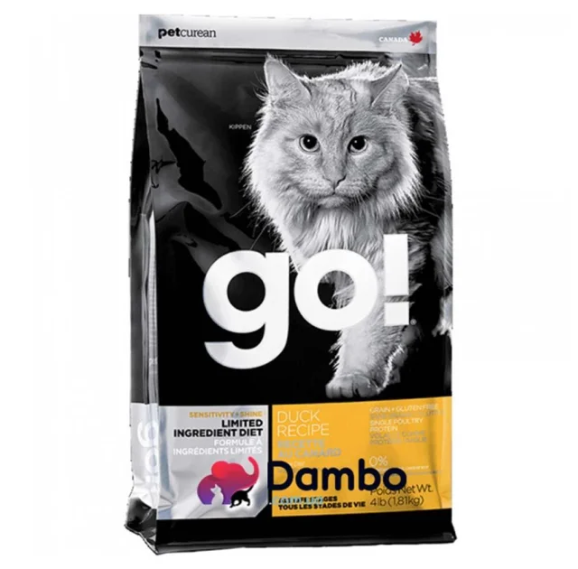 Беззерновий корм GO! Sensitivity + Shine Grain Free Duck Cat Recipe для кошенят і котів, зі свіжої качкою, 100 г