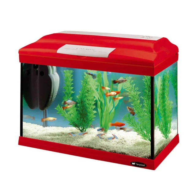 Стеклянный аквариум Ferplast Cayman 40 Colours с лампой и внутренним фильтром, 21 л