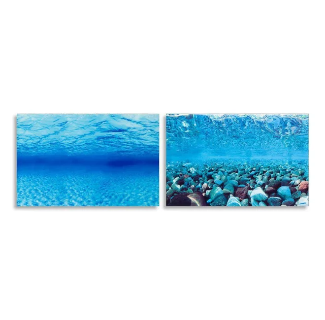 Двусторонний аквариумный фон Ferplast BLU 9047 с изображением растений/кораллов, 80x40 см