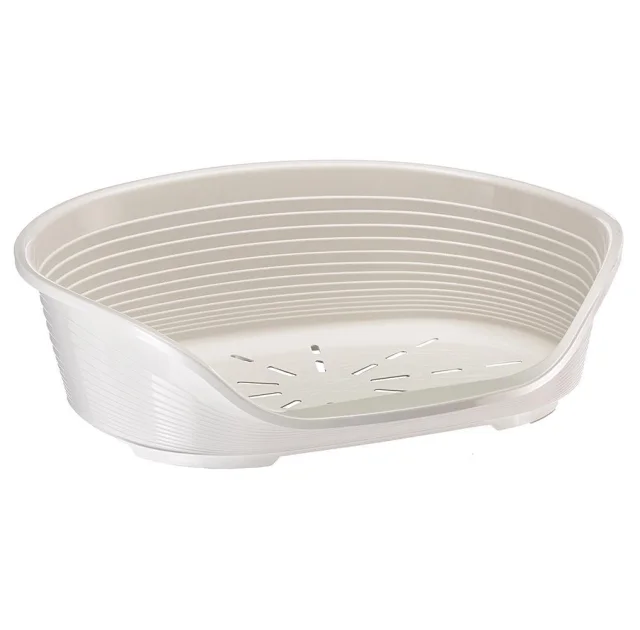 Пластиковый лежак Ferplast Siesta Deluxe 2 White с антискользящим покрытием, 49×36×17.5 см