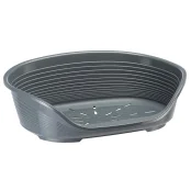 Пластиковый лежак Ferplast Siesta Deluxe 2 Grey с антискользящим покрытием, 49×36×17.5 см