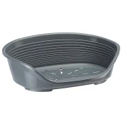 Пластиковый лежак Ferplast Siesta Deluxe 4 Grey с антискользящим покрытием, 61.5×45×21.5 см