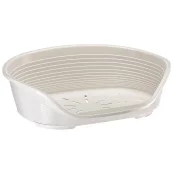 Пластиковый лежак Ferplast Siesta Deluxe 4 White с антискользящим покрытием, 61.5×45×21.5 см
