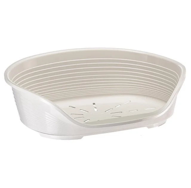 Пластиковый лежак Ferplast Siesta Deluxe 6 White с антискользящим покрытием, 70.5×52×23.5 см