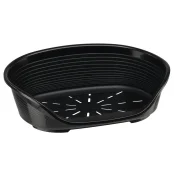 Пластиковый лежак Ferplast Siesta Deluxe 6 Black с антискользящим покрытием, 70.5×52×23.5 см