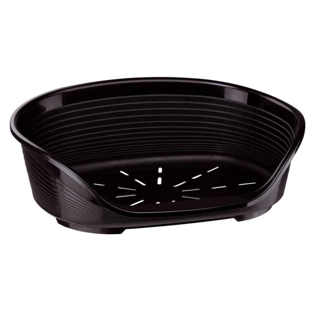 Пластиковый лежак Ferplast Siesta Deluxe 10 Black с антискользящим покрытием, 93.5×68.5×28.5 см