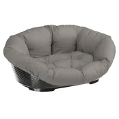 Пластиковый лежак Ferplast Sofa 2 Dove Grey в комплекте с подушкой для собак и кошек, 52×39×21 см