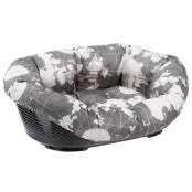 Пластиковый лежак Ferplast Sofa 6 Triangle в комплекте с подушкой для собак и кошек, 73×55×27 см