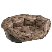 Пластиковый лежак Ferplast Sofa 10 Cities в комплекте с подушкой для собак и кошек, 91×71×32 см