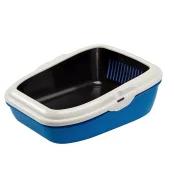 Туалет с двумя поддонами Ferplast Litter Tray Birba с системой просеивания для кошек, 45,5x55,5x22 см