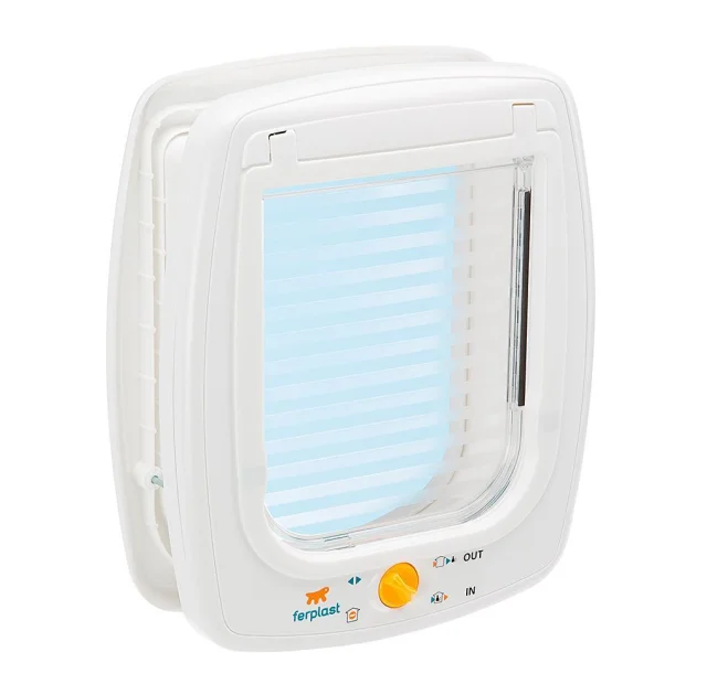 Ferplast Swing 9 Set White дверка для больших кошек и маленьких собак, 4 варианта закрытия, 26,2x10,2x31,2 см