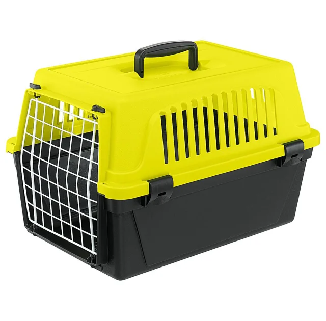 Переноска Ferplast Carrier Atlas 10 Neon для котів і собак, жовто-чорна, 48×29×32.5 см