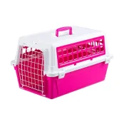 Переноска Ferplast Carrier Atlas 10 Trendy V.1 для котів і собак, біло-рожева, 48×32.5×29 см
