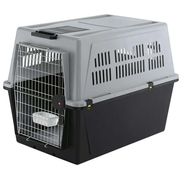 Переноска Ferplast Carrier Atlas 70 Grey для собак, серо-чёрная, 101×68.5×75.5 см
