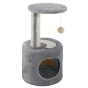 Ferplast PA 4010 Flat Post когтеточка для кошек с игрушкой и домиком, 30x30x57 см