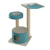 Ferplast Cat Tree Jago ігровий комплекс для котів з поличками, спальним місцем і колонами, 50x50x94,5 см