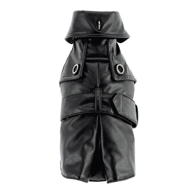 Пальто Ferplast Sherlock LUX TG 34 с ошейником, для собак, черное, 25-29 см