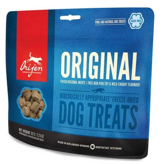 Ласощі Orijen Original Dog зі смаком курки та індички для собак всіх порід і вікових груп, 92 г