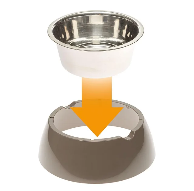 Ferplast Jolie Large Dove Grey Bowl металева миска для собак і кішок, 23,3 см