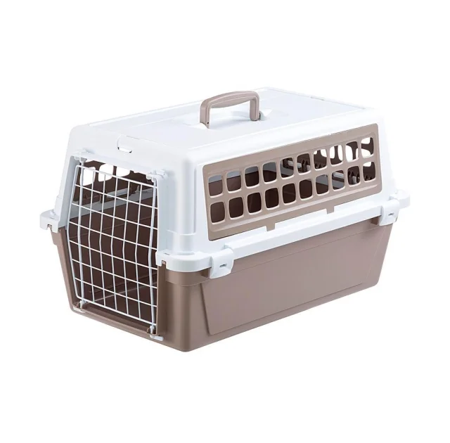 Переноска Ferplast Carrier Atlas 10 Trendy V.1 для котів і собак, біло-рожева, 48×32.5×29 см