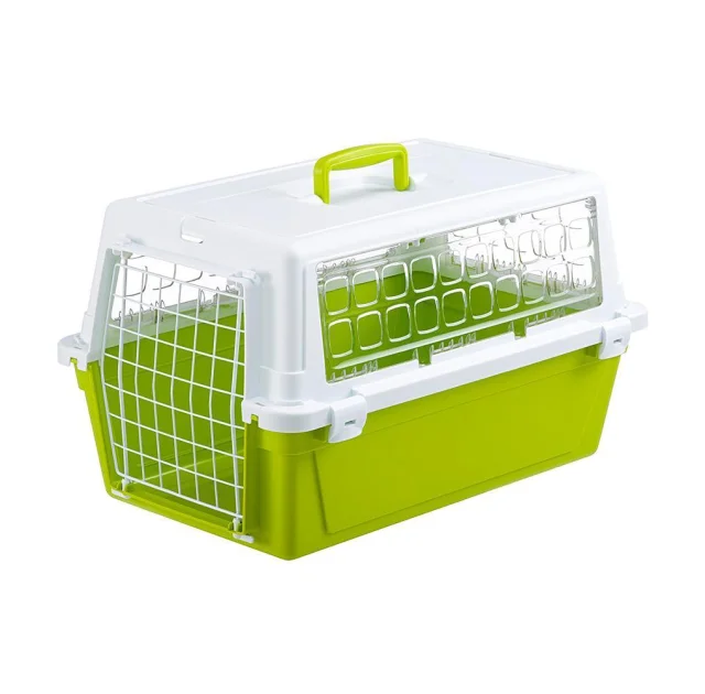 Переноска Ferplast Carrier Atlas 10 Trendy V.1 для котів і собак, біло-рожева, 48×32.5×29 см
