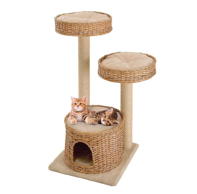 Ferplast Cat Tree Amir ігровий комплекс для котів з поличками, спальним місцем і колонами, 50x50x102,5 см