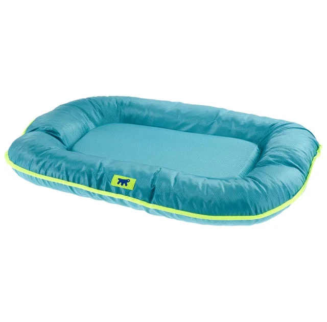 Подушка с бортиками Ferplast Oscar 80 Cushion Blue для собак, прочная ткань, синяя, 80×60×11 см