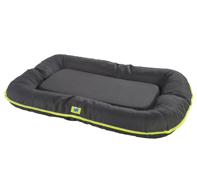 Подушка с бортиками Ferplast Oscar 100 Cushion Black для собак, прочная ткань, чёрная, 100×70×12 см