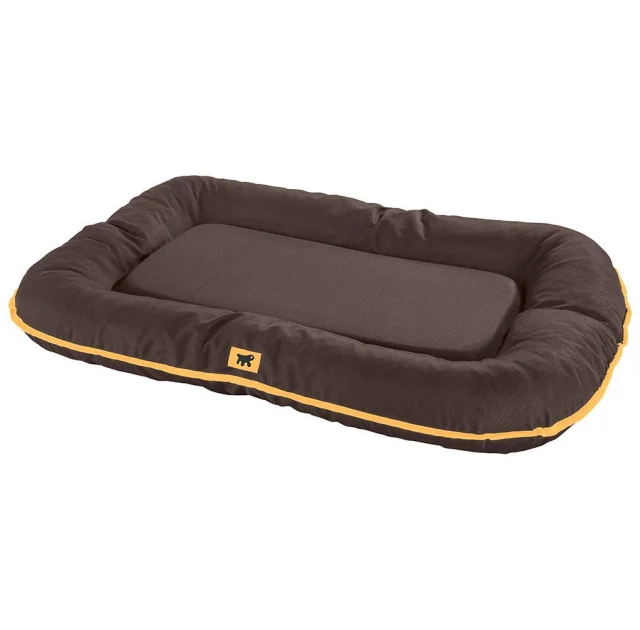 Подушка с бортиками Ferplast Oscar 120 Cushion Brown для собак, прочная ткань, коричневая, 120×80×13.5 см